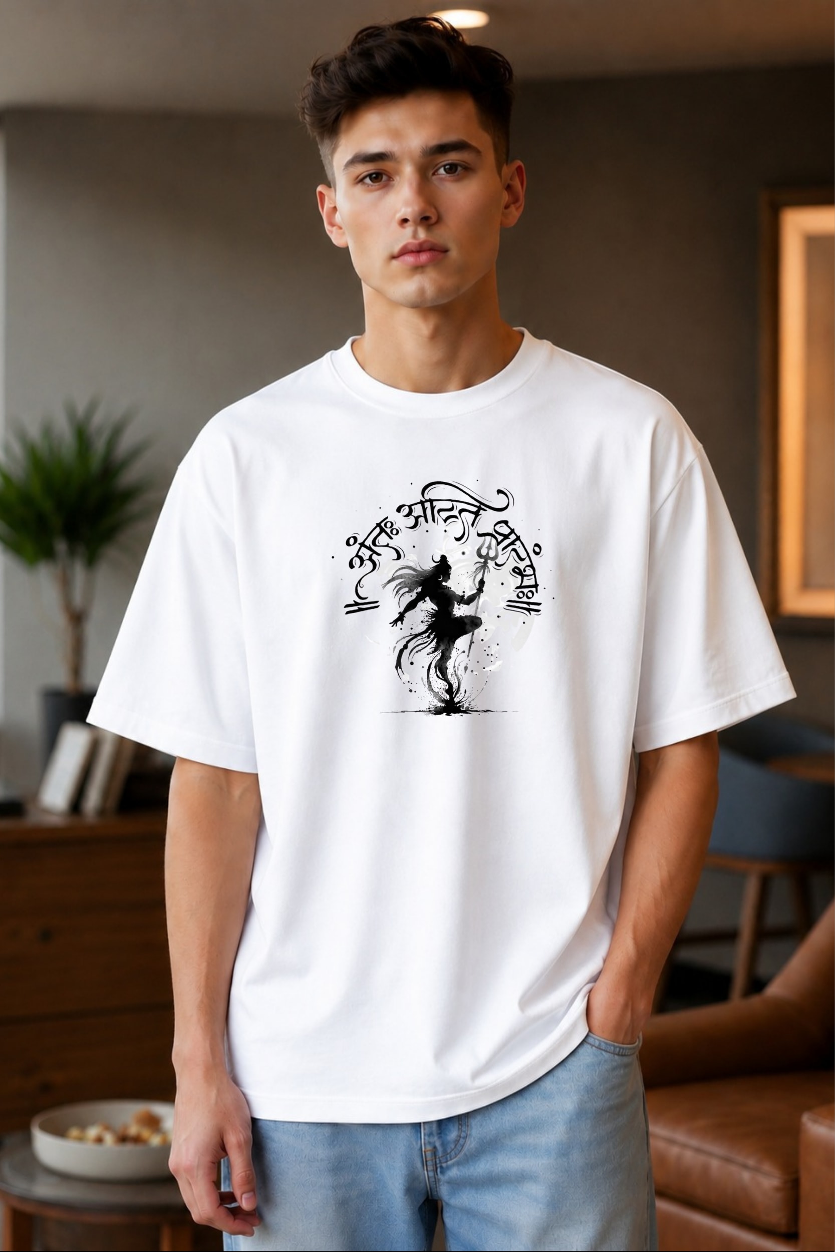🕉️ Nataraj Aura Oversized T-Shirt thumbnail 2