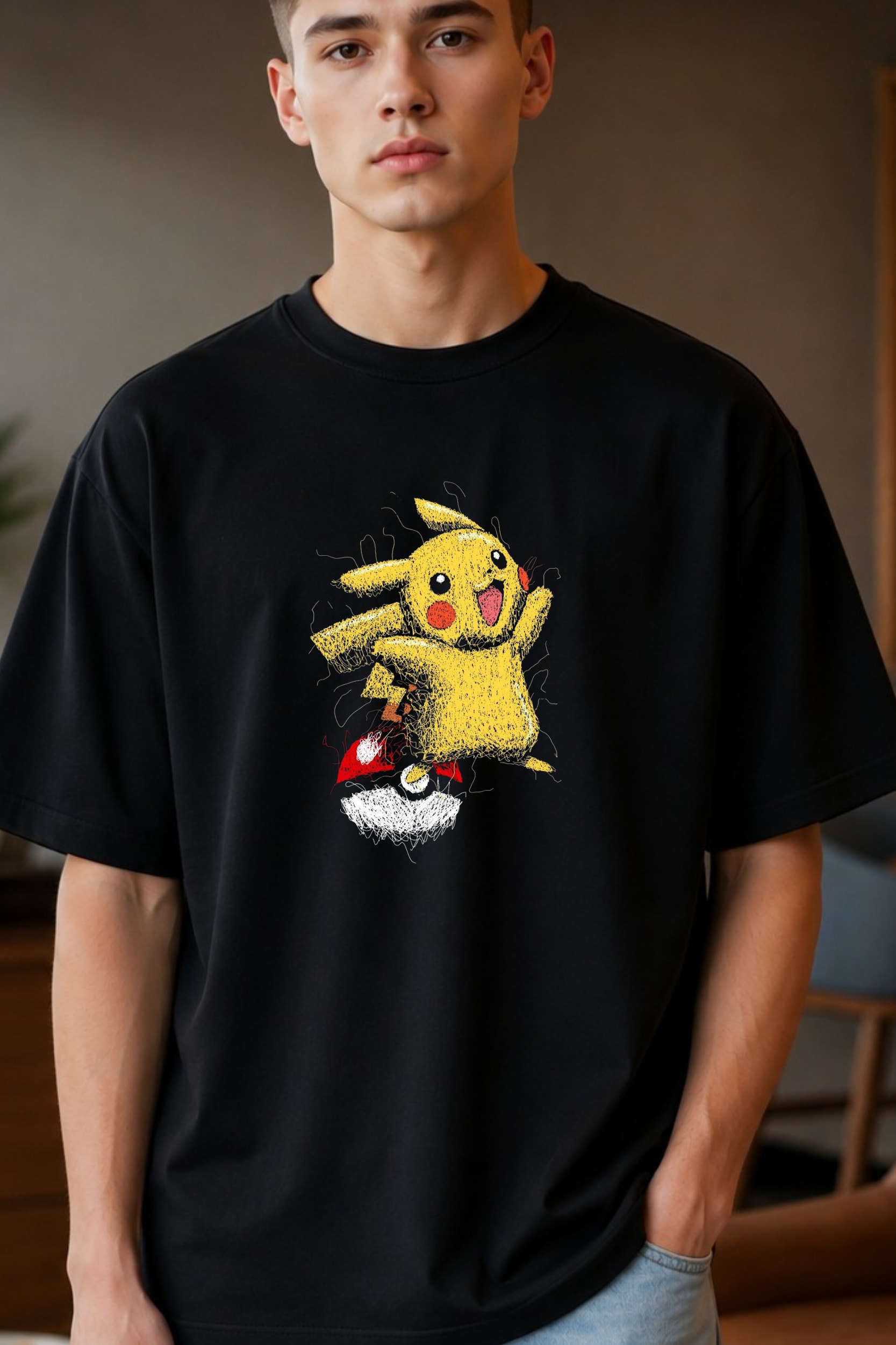⚡ Pikachu Pop Oversized T-Shirt thumbnail 2