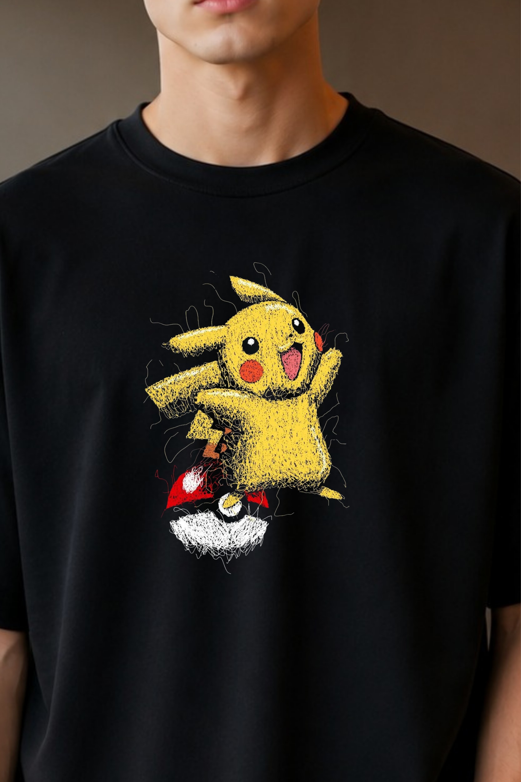 ⚡ Pikachu Pop Oversized T-Shirt thumbnail 3