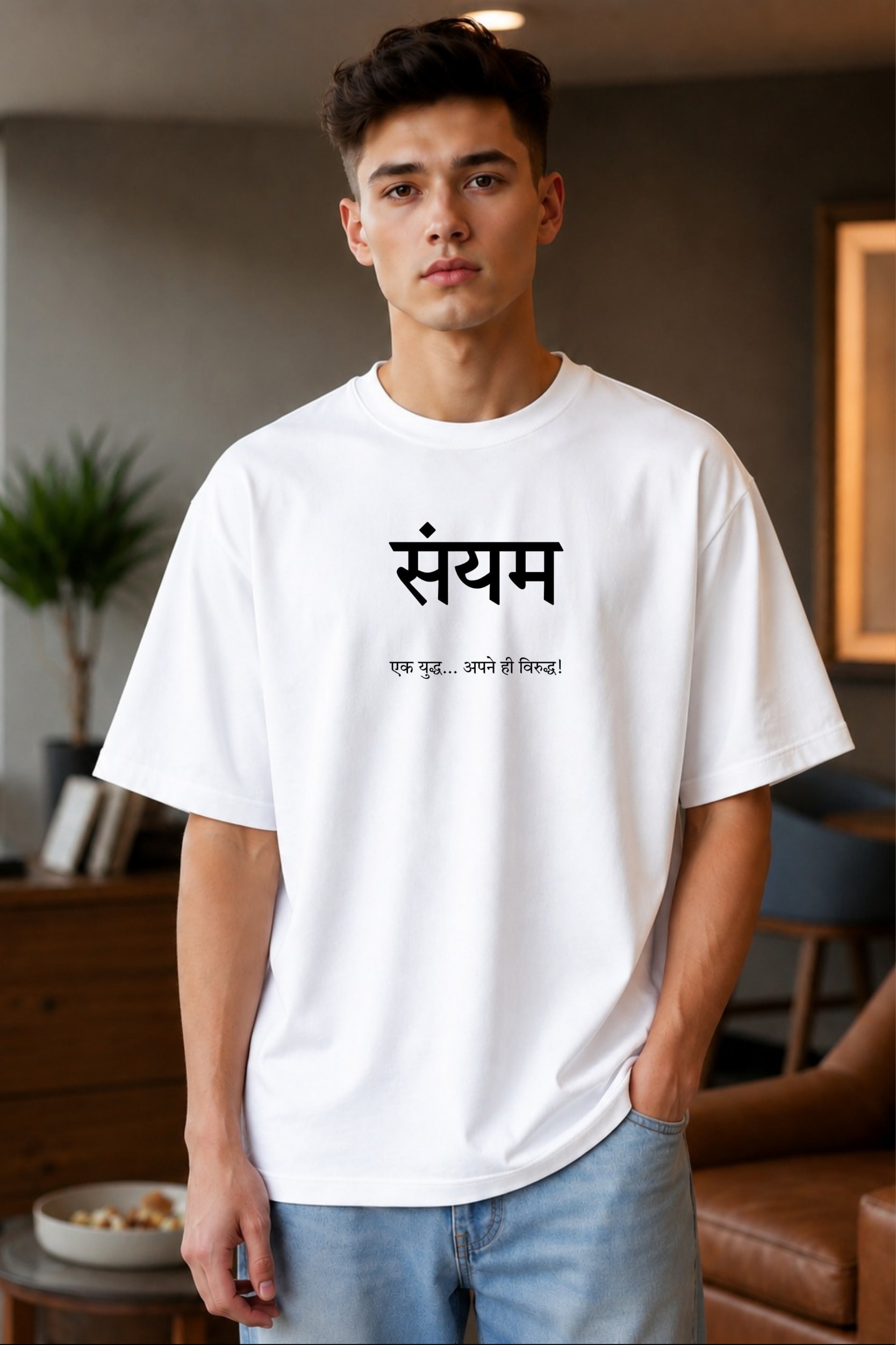 🕊️Sanyam Oversized T-Shirt – Inner Battle Edition