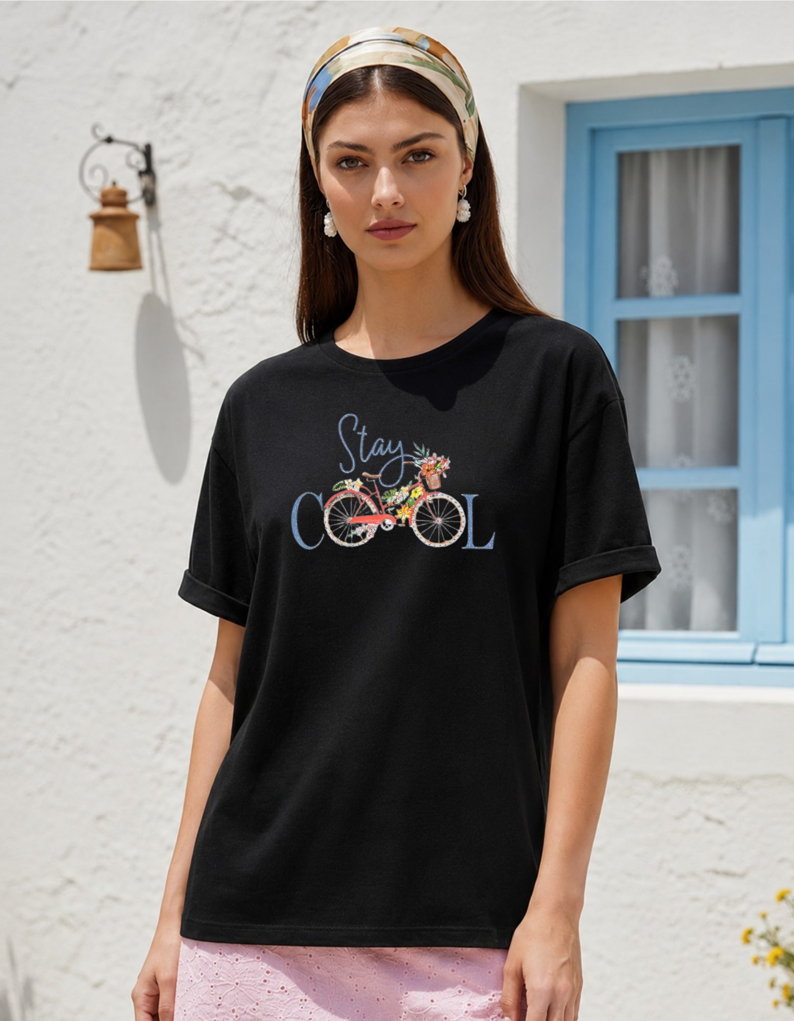 Stay Cool Oversized Graphic T-Shirt for Women - Image 1