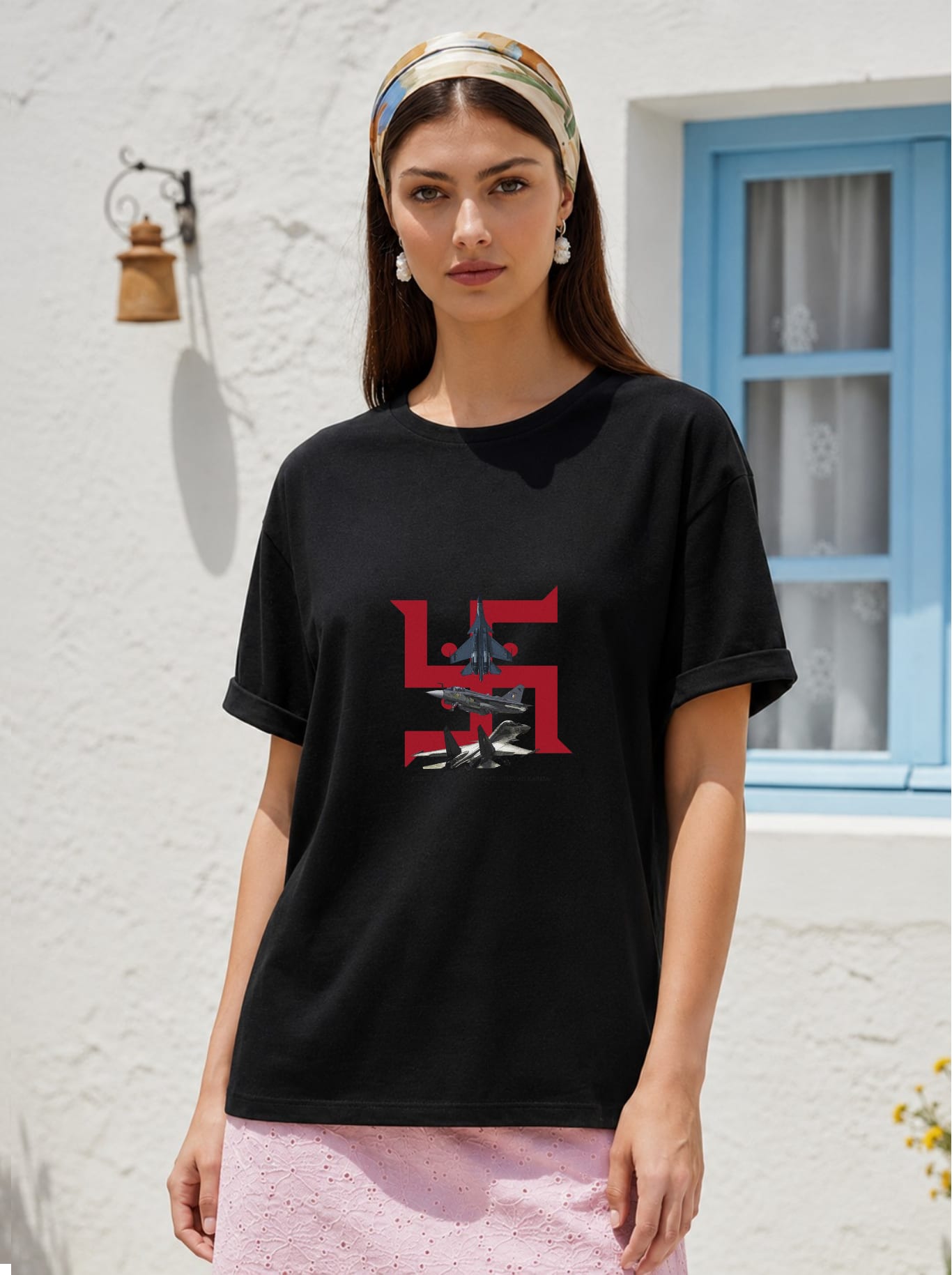 Indian Air Force Fighter Jet Oversized Graphic T-Shirt for Unisex alternate