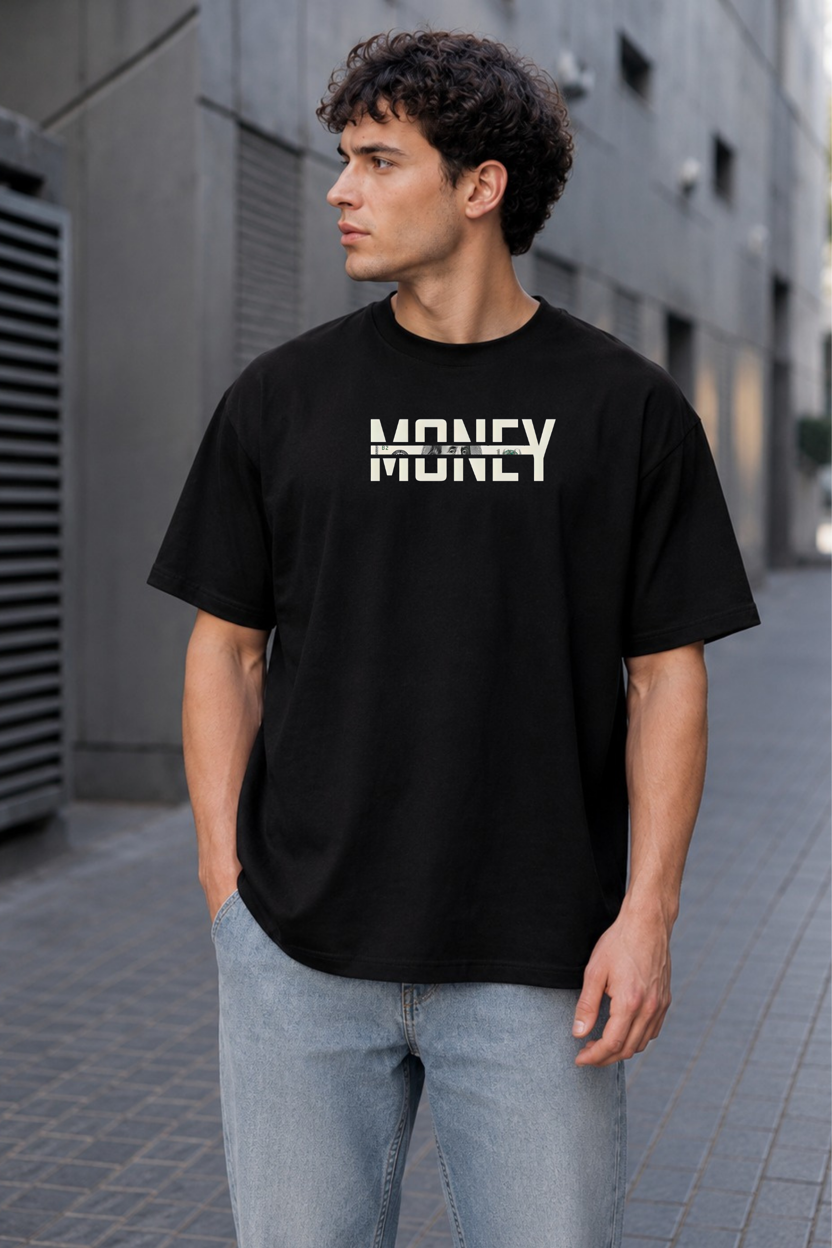 Born Rich Oversized Graphic T-Shirt for Men alternate