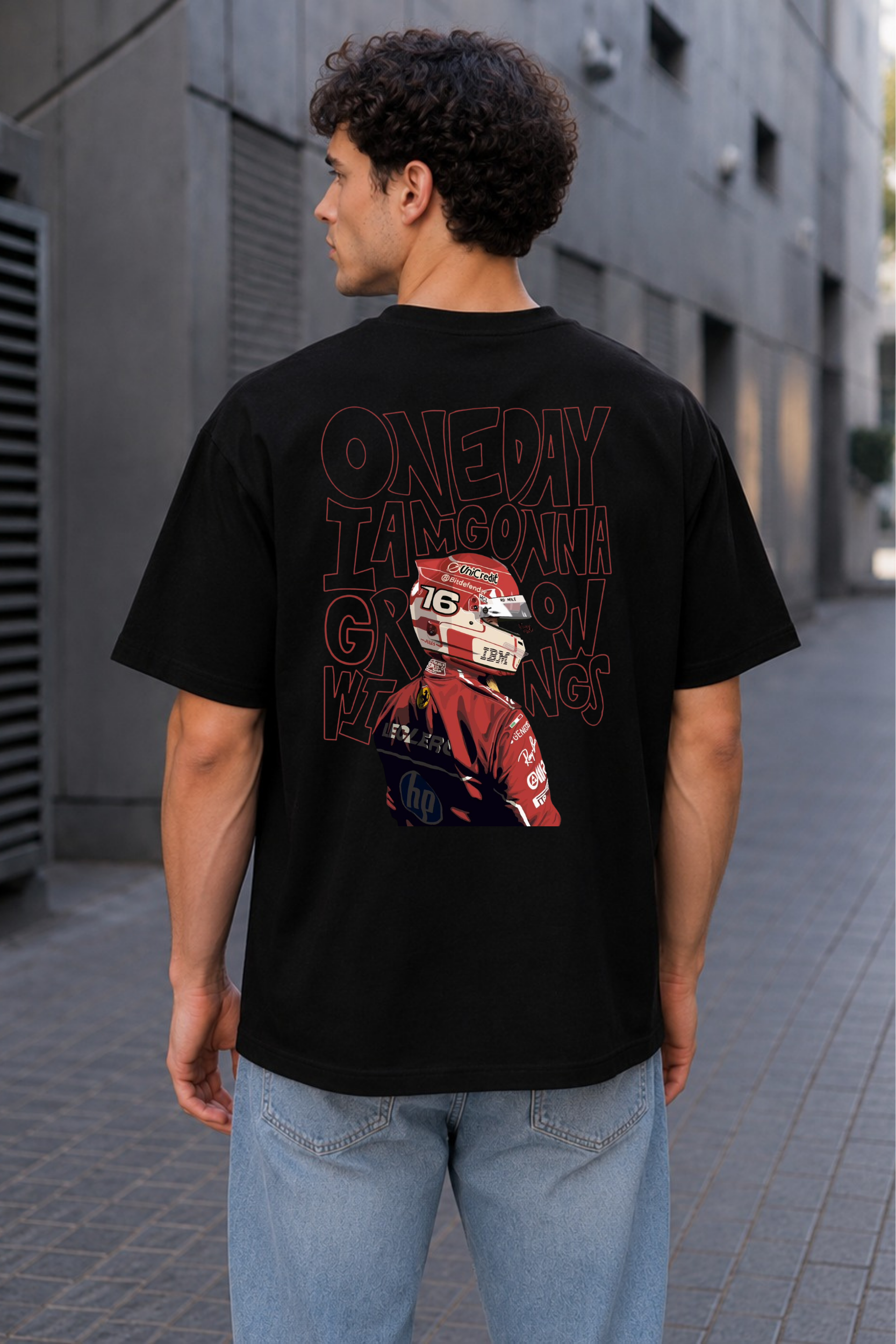 Born to Ride Oversized Racing Graphic T-Shirt for Men thumbnail 3