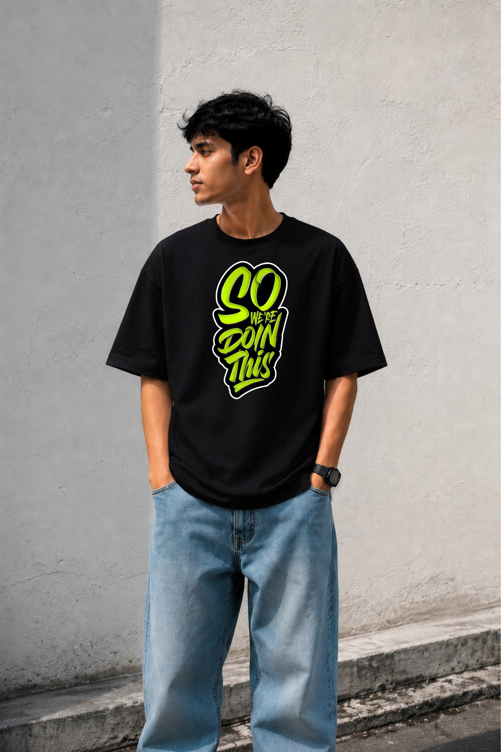 So We're Doin This Oversized Graphic T-Shirt for Men