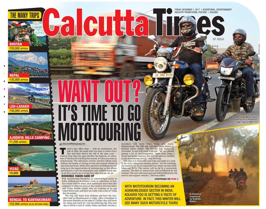 Kolkata Riders in Times of India