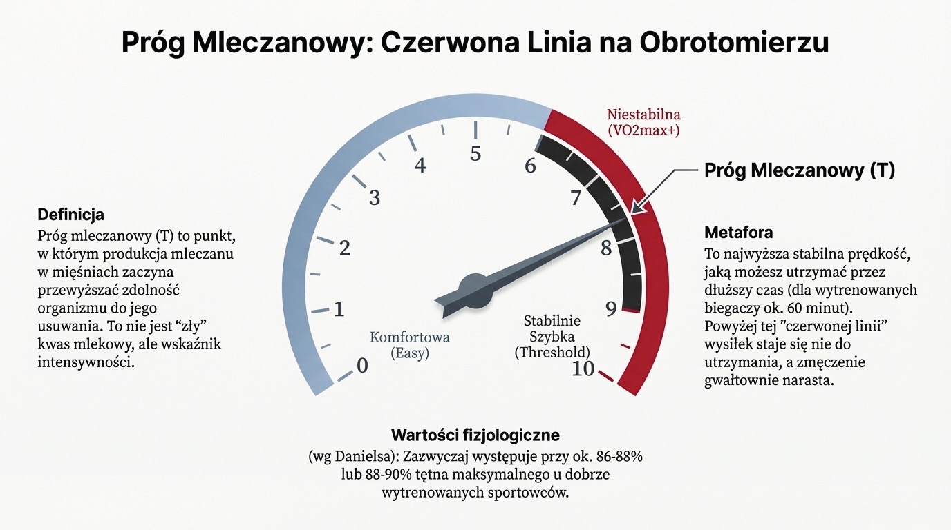 Obrotomierz pokazujący czerwoną linię progu