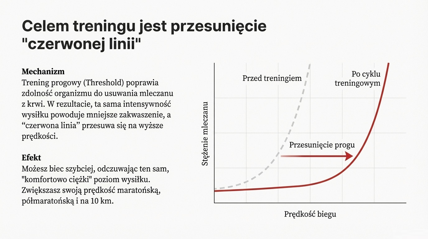 Wykres przesuwania progu mleczanowego
