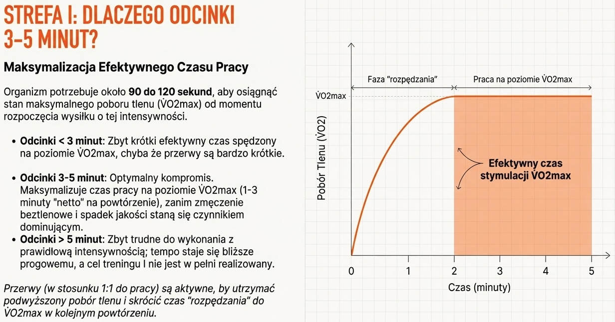 Wykres czasu pracy w strefie VO2max