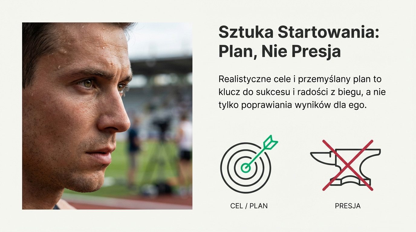 Skupienie biegacza przed startem