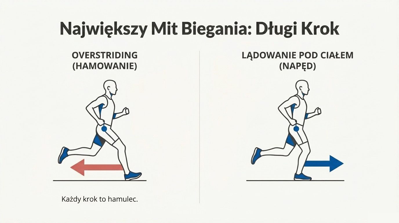 Overstriding vs lądowanie pod środkiem ciężkości