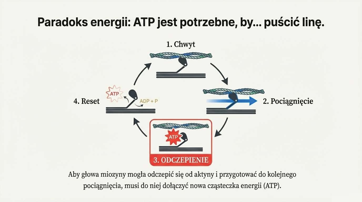 Cykl pracy miozyny z udziałem ATP