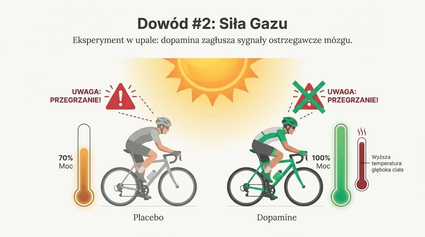 Dopamina zagłuszająca sygnały o przegrzaniu organizmu