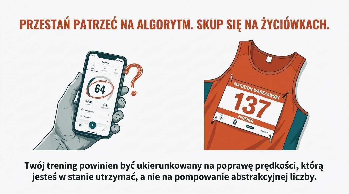 Smartfon z algorytmem kontra realny wynik (życiówka)