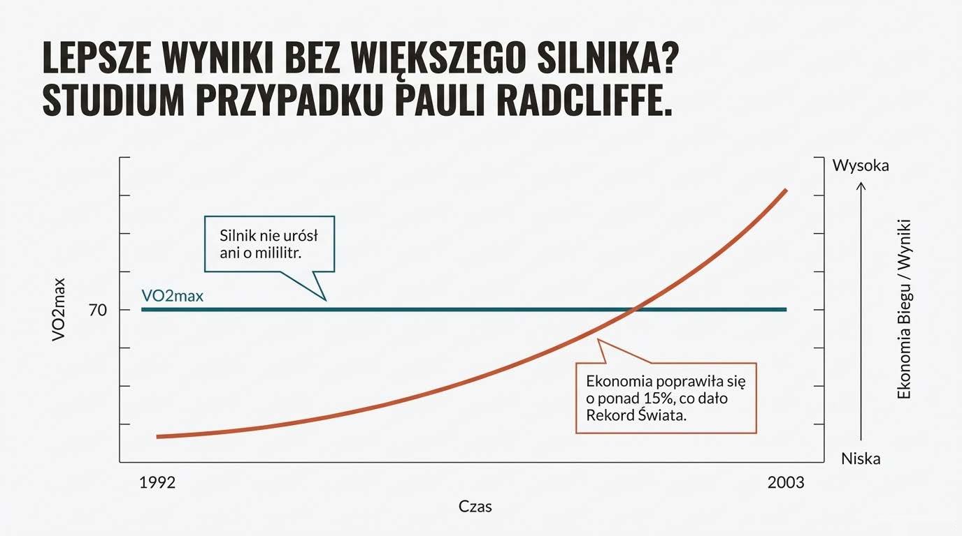 Stałe VO2max Pauli Radcliffe przy jednoczesnym wzroście wyników dzięki ekonomii