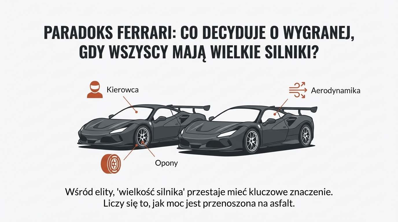 Paradoks Ferrari - opony, kierowca i aerodynamika równie ważne co silnik