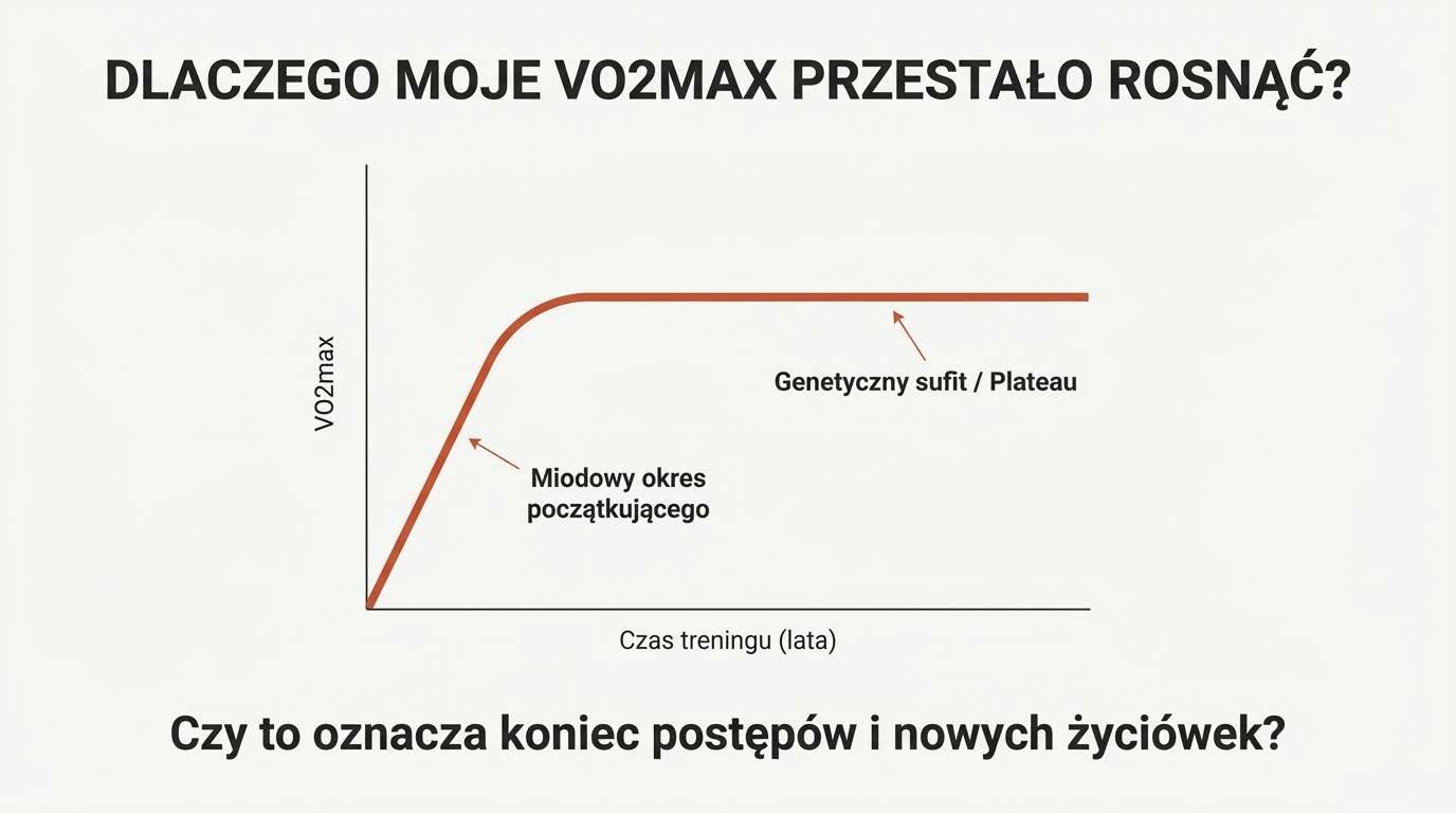Wykres plateau VO2max z upływem czasu