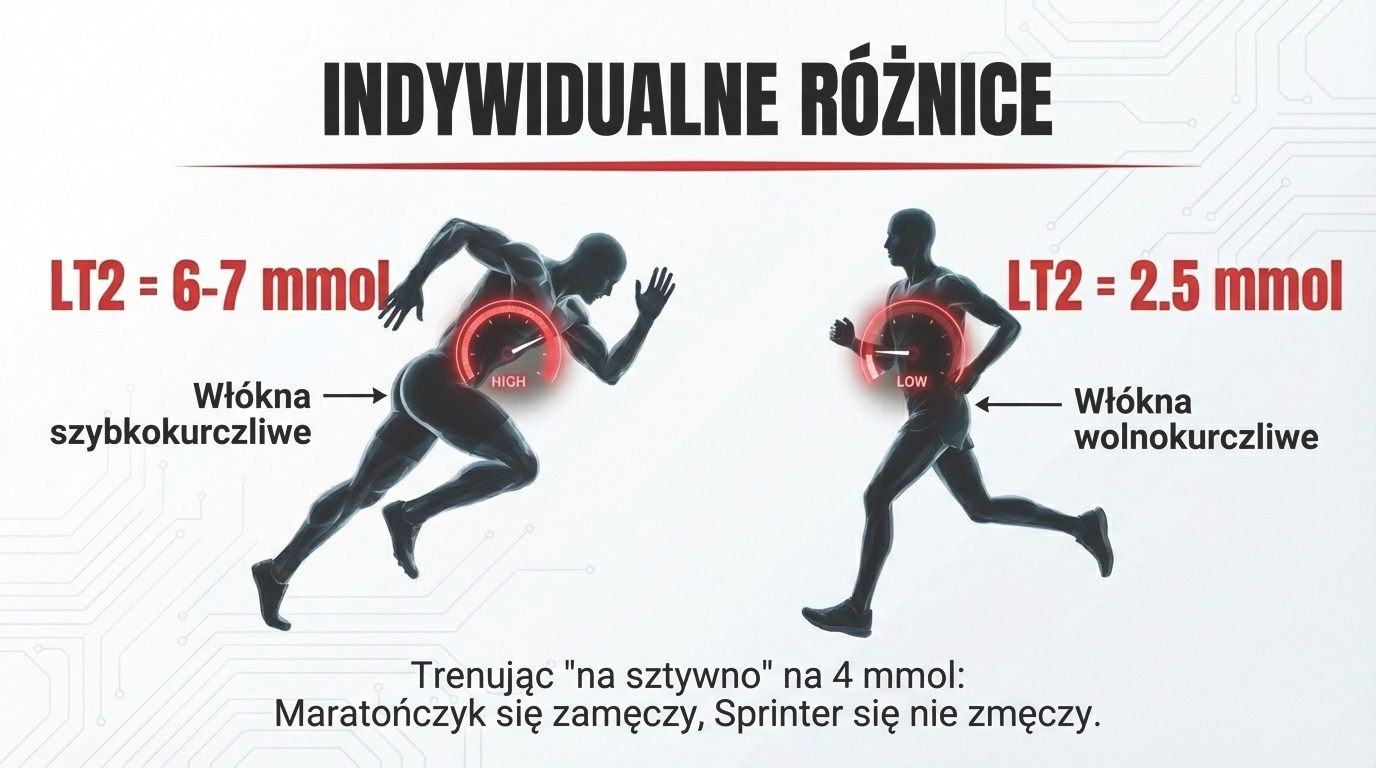 Wykres zasady 80/20: polaryzacja treningu biegowego