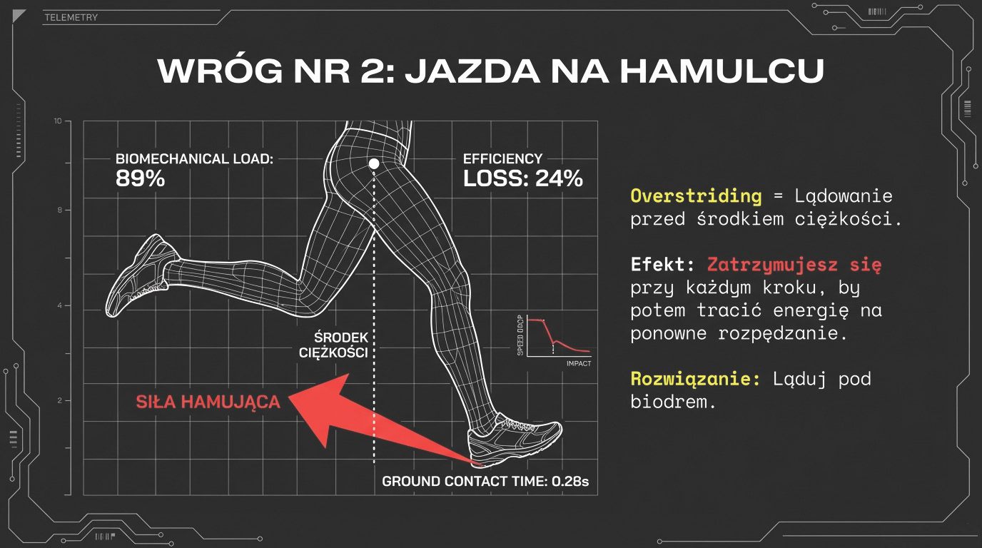 Błąd w bieganiu: zbyt duża oscylacja pionowa