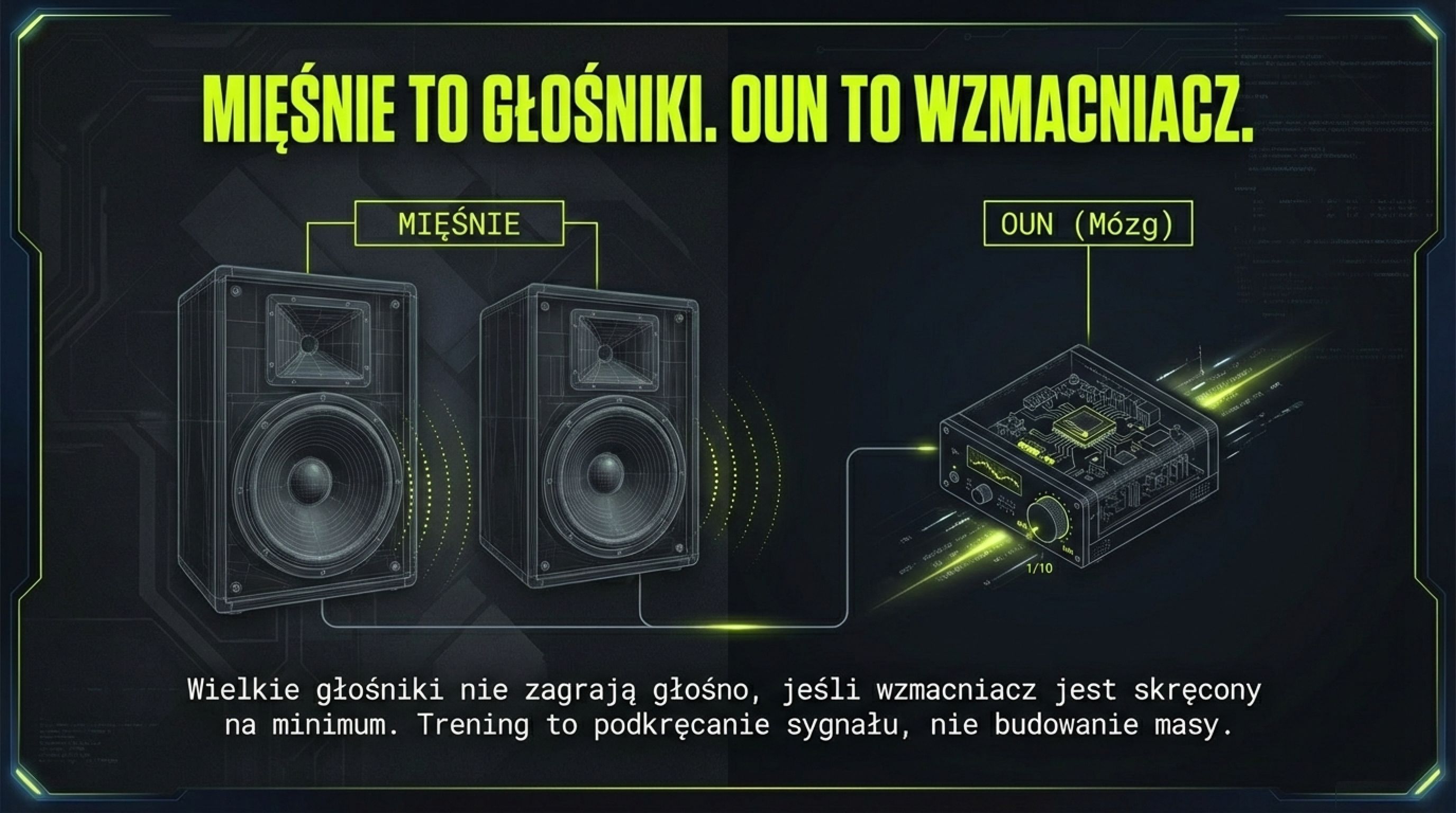 Mięśnie to głośniki, ośrodkowy układ nerwowy to wzmacniacz