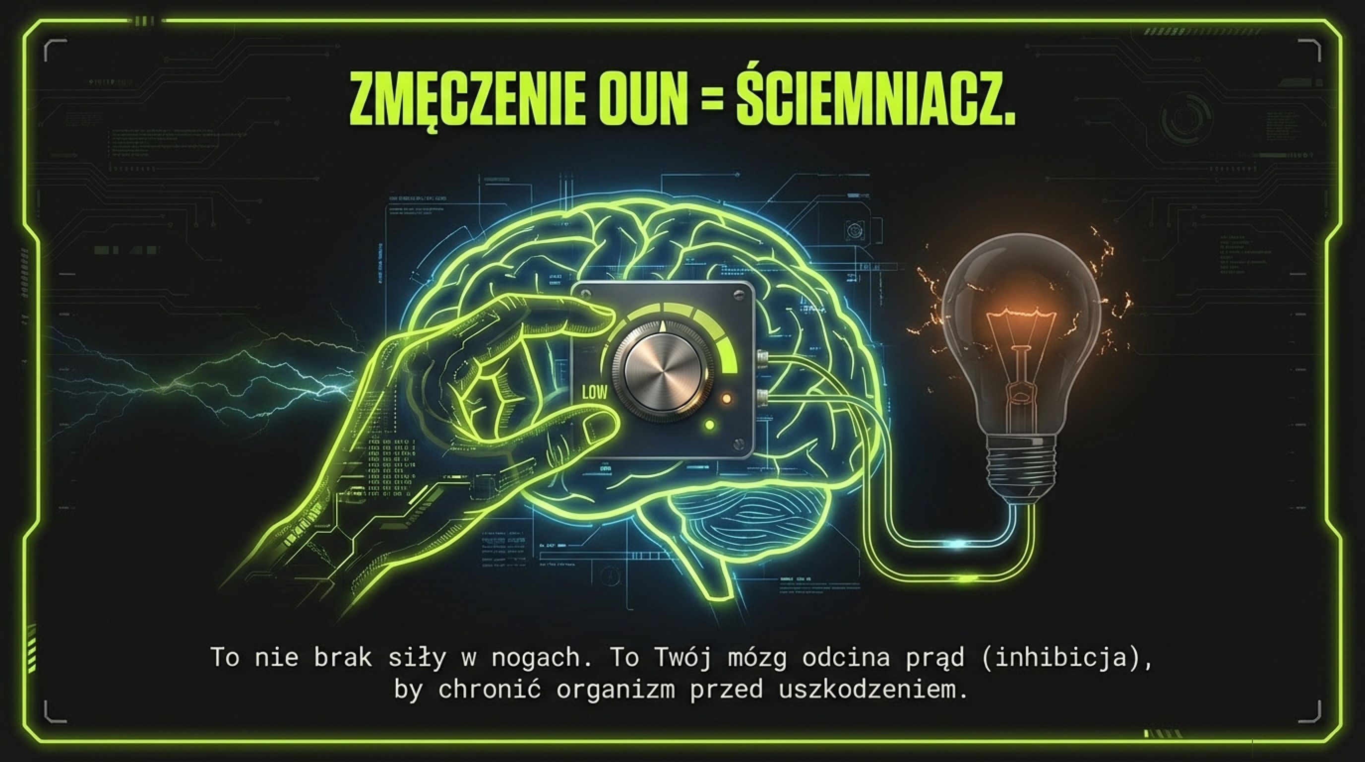 Zmęczenie OUN to ściemniacz - mózg odcina sygnał, by chronić organizm