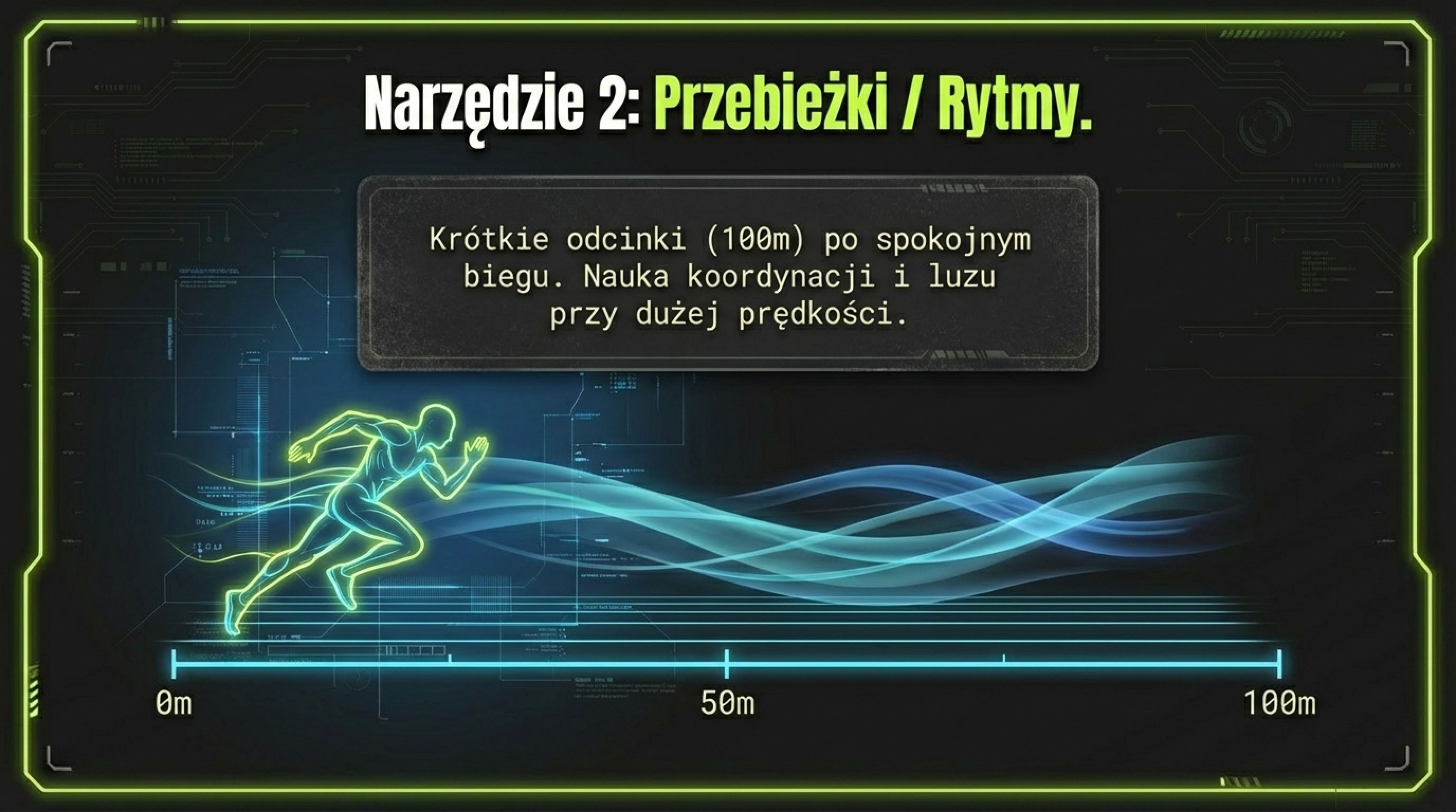 Narzędzie 2: przebieżki i rytmy - krótkie odcinki po spokojnym biegu