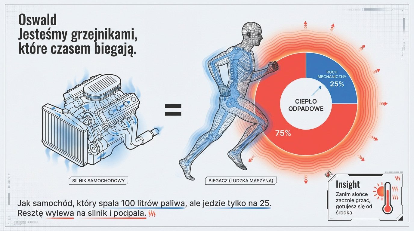 Jesteśmy grzejnikami, które czasem biegają - 25% ruch mechaniczny, 75% ciepło odpadowe