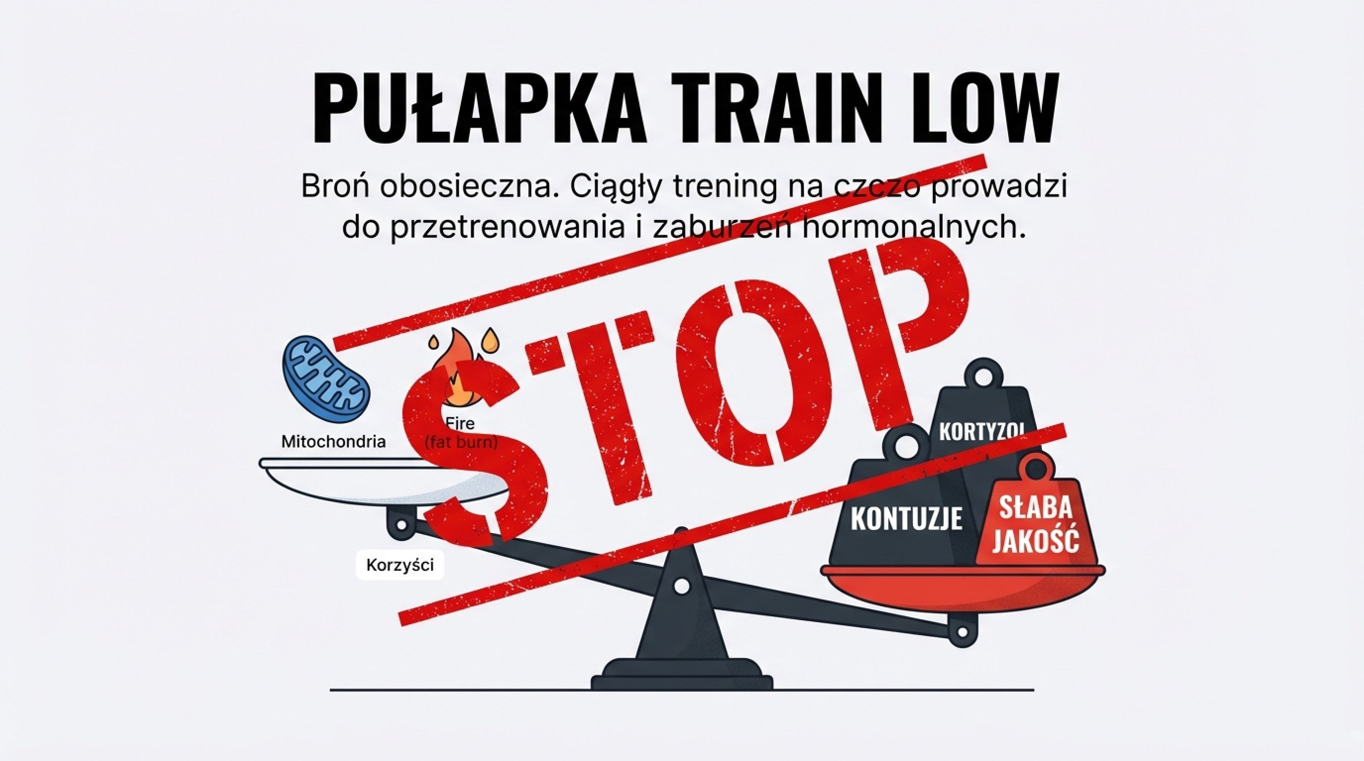 Pułapka Train Low - broń obosieczna, ryzyko kortyzolu, kontuzji i słabej jakości treningu