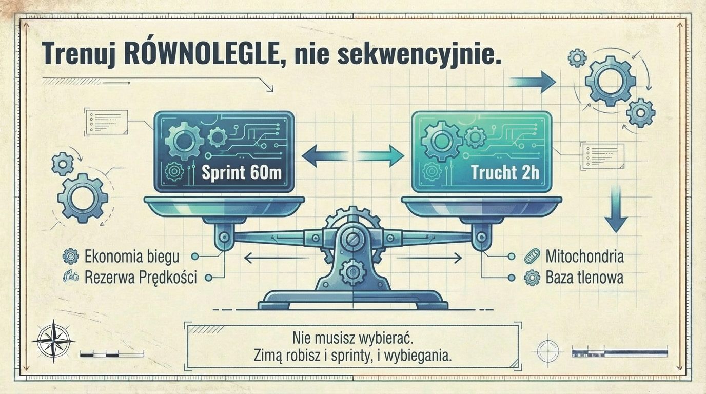 Trenuj równolegle, nie sekwencyjnie - sprint i trucht w tym samym tygodniu