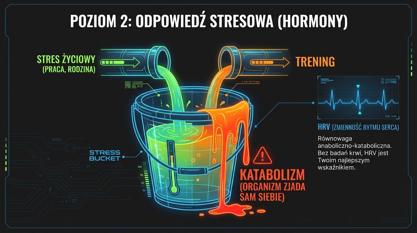 Poziom 2: odpowiedź stresowa - wiadro stresu, katabolizm, HRV jako wskaźnik