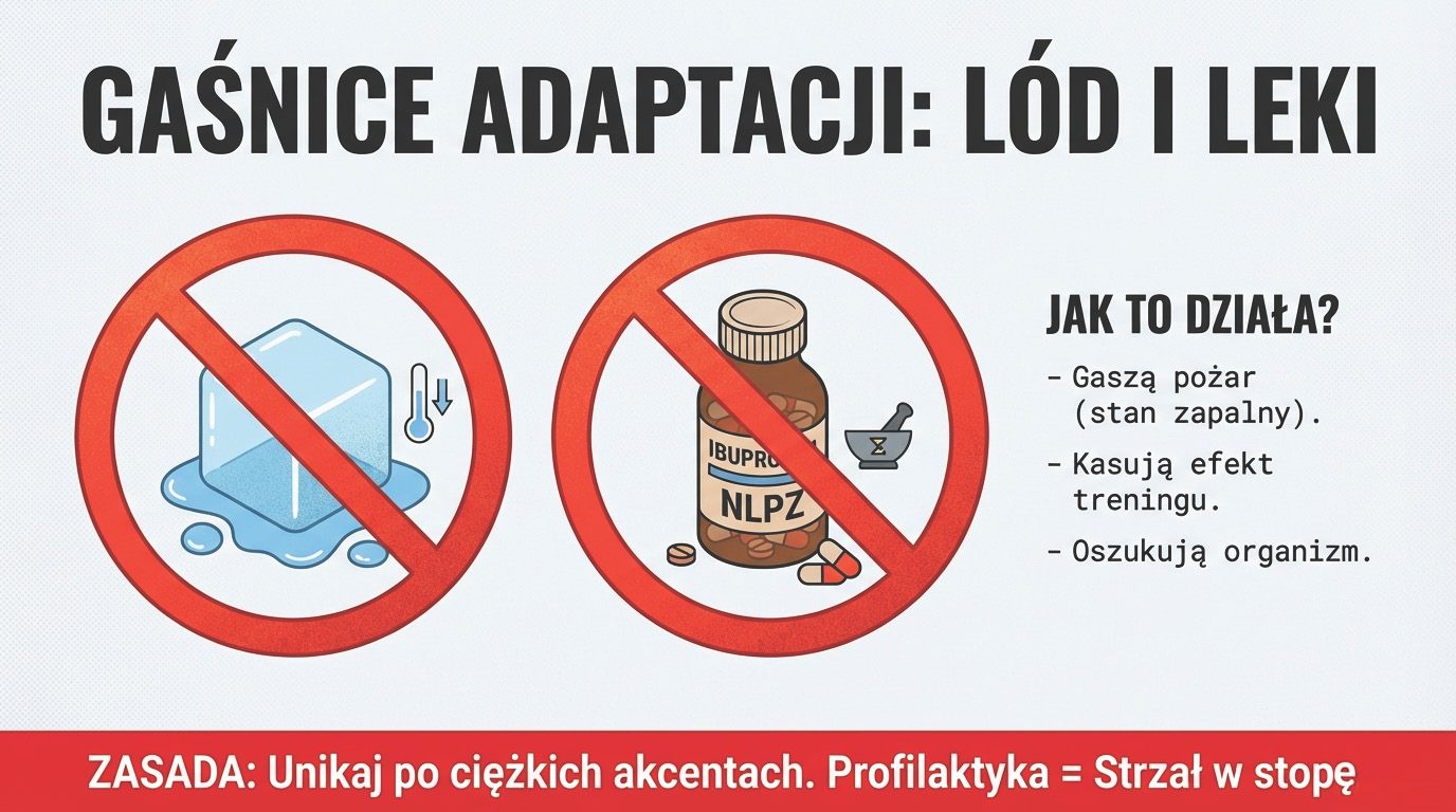 Gaśnice adaptacji - lód i leki przeciwzapalne gaszą pożar i kasują efekt treningu