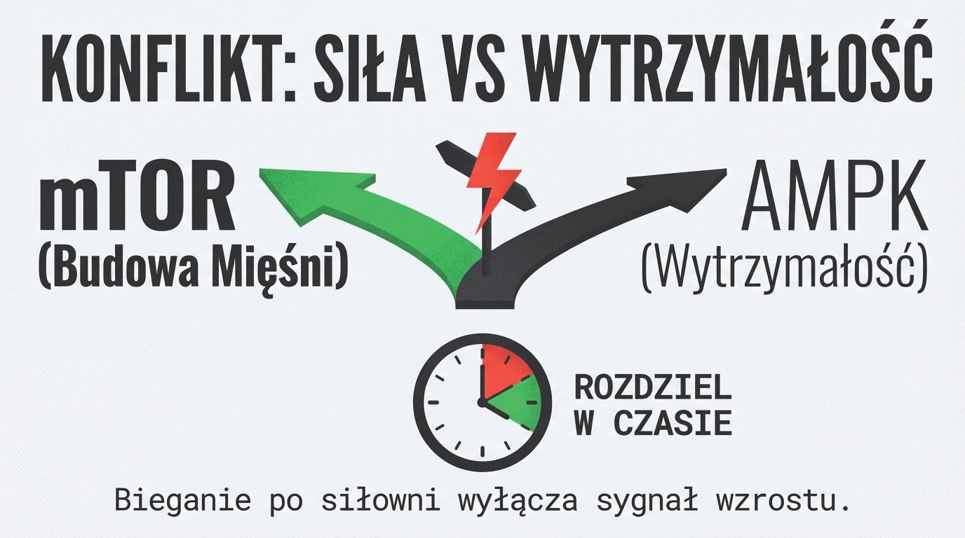 Konflikt siła vs wytrzymałość - mTOR i AMPK się nie lubią, rozdziel je w czasie