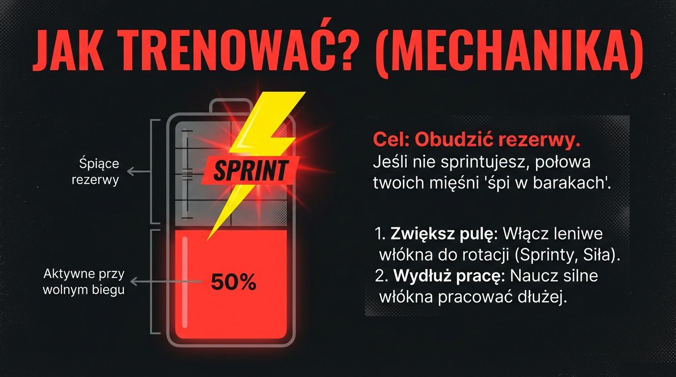 Jak trenować mechanikę zmęczenia - sprinty i siła budzą śpiące rezerwy włókien