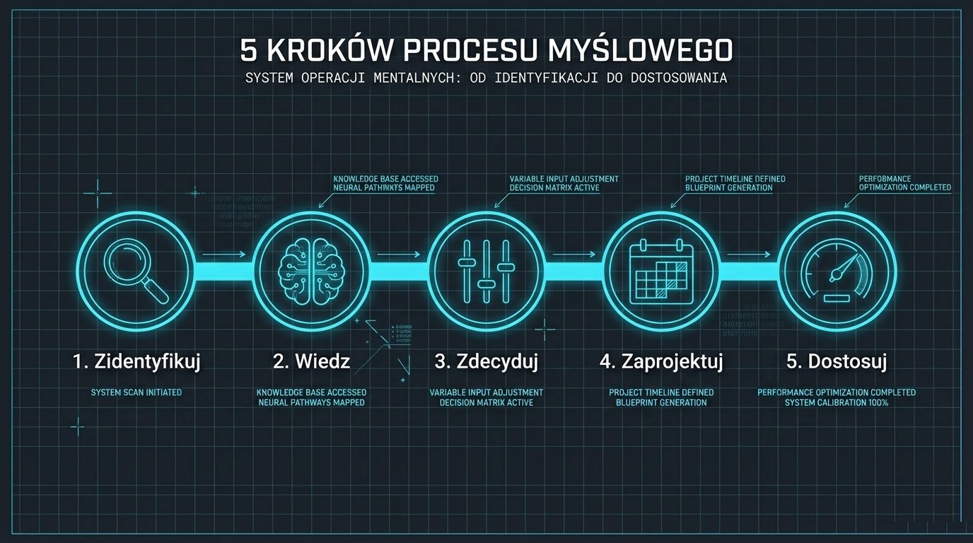 5 kroków procesu myślowego - od identyfikacji do dostosowania