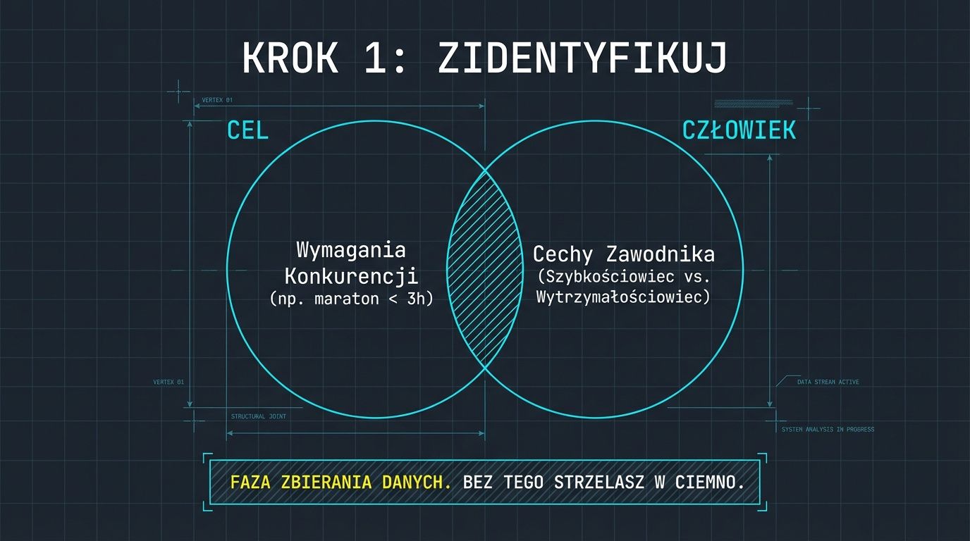 Krok 1: zidentyfikuj - wymagania konkurencji i cechy zawodnika