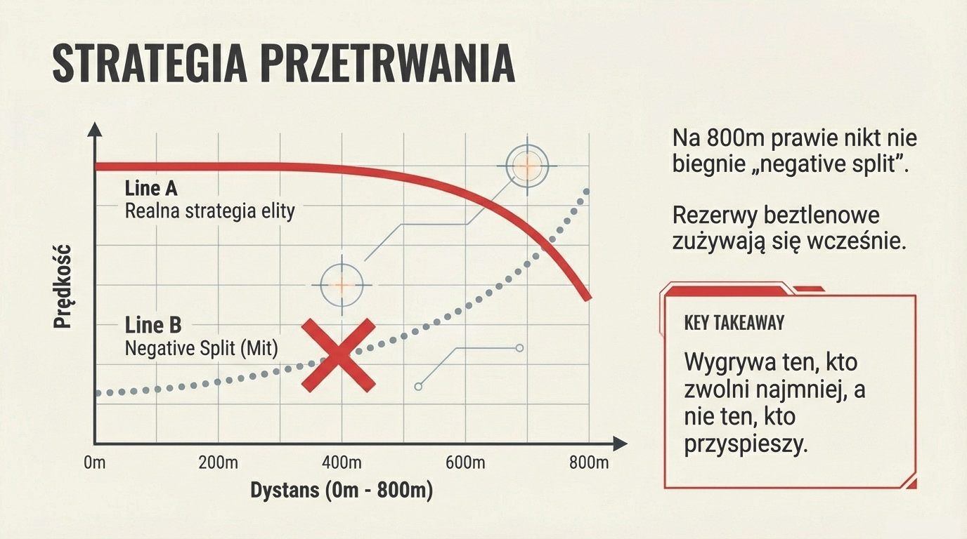 Strategia przetrwania na 800 m - realna elitarna taktyka kontra mit negative split
