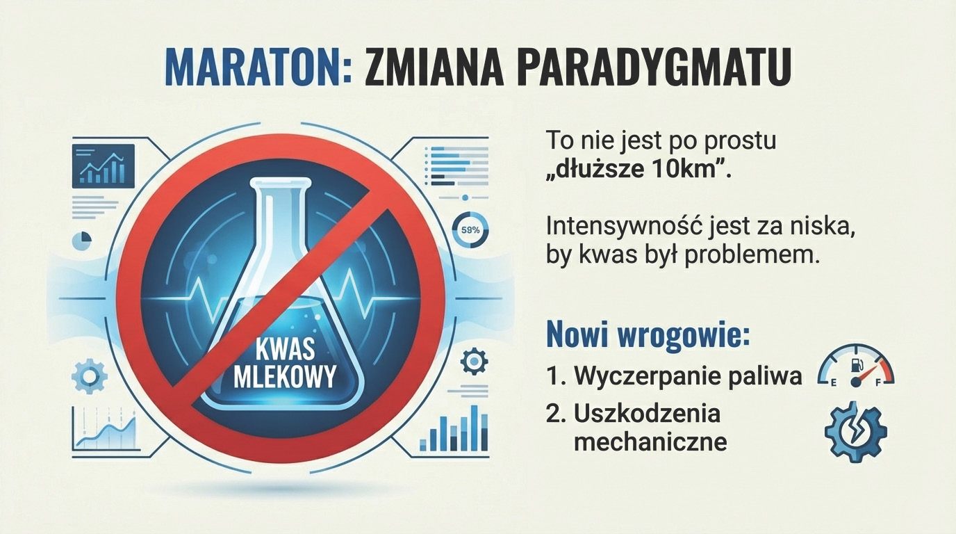 Maraton: zmiana paradygmatu - kwas mlekowy przestaje mieć znaczenie, nowi wrogowie to paliwo i uszkodzenia
