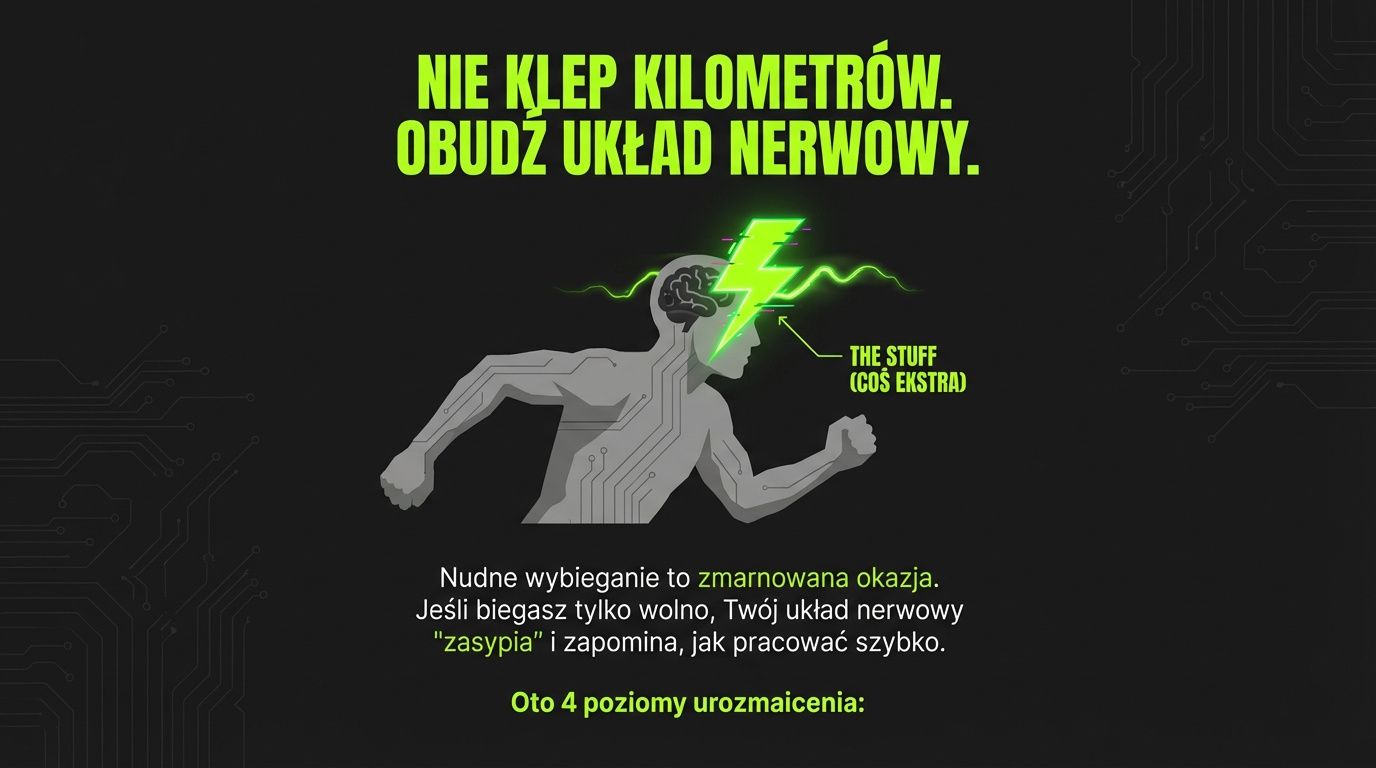 Nie klep kilometrów, obudź układ nerwowy - nudne wybieganie to zmarnowana okazja