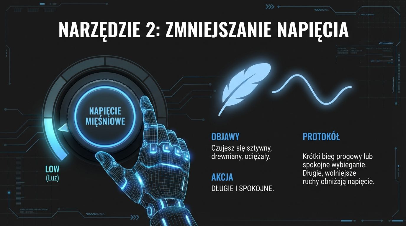 Narzędzie 2: zmniejszanie napięcia - krótki bieg progowy lub spokojne wybieganie