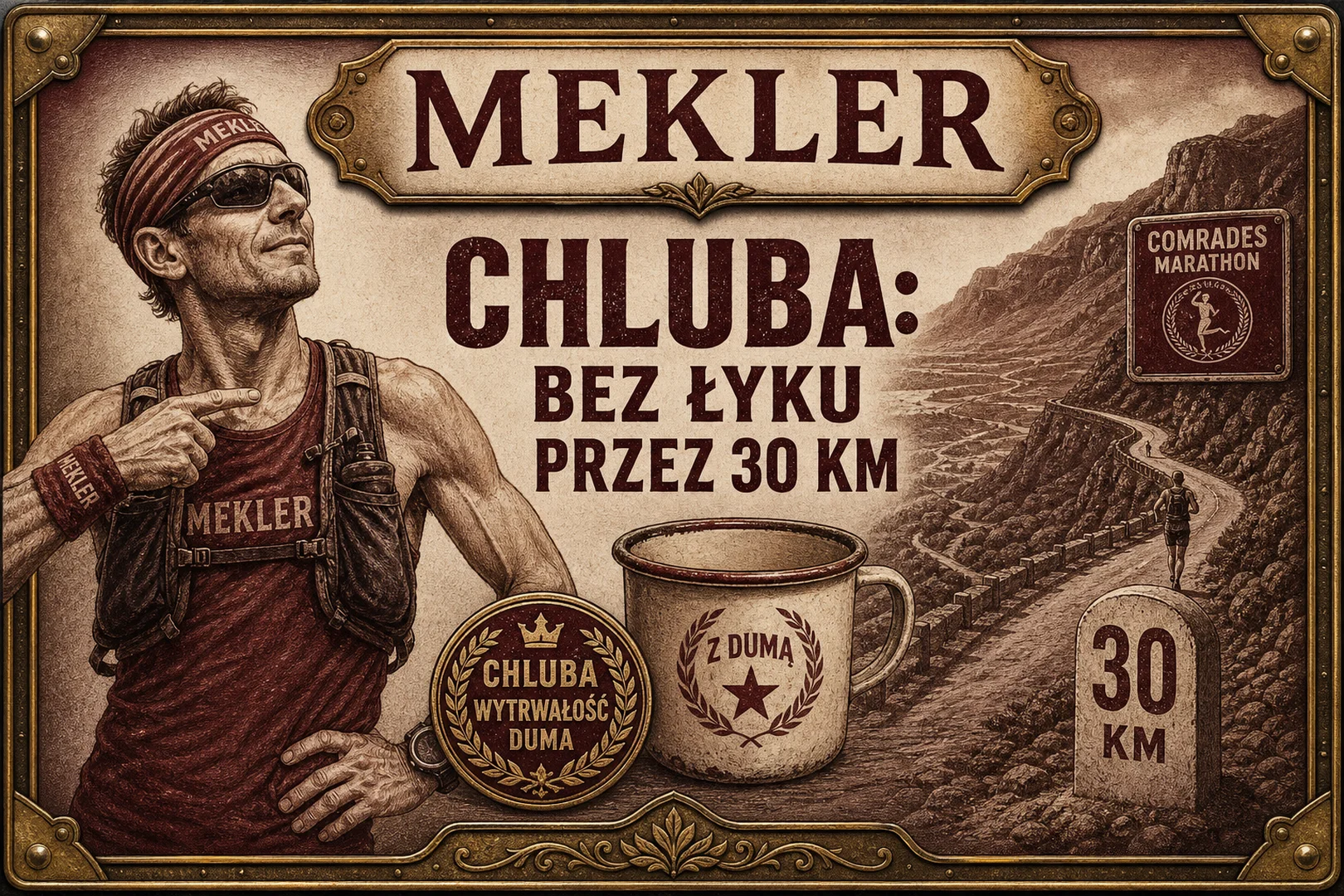 Mekler - chluba: bez łyku przez 30 km