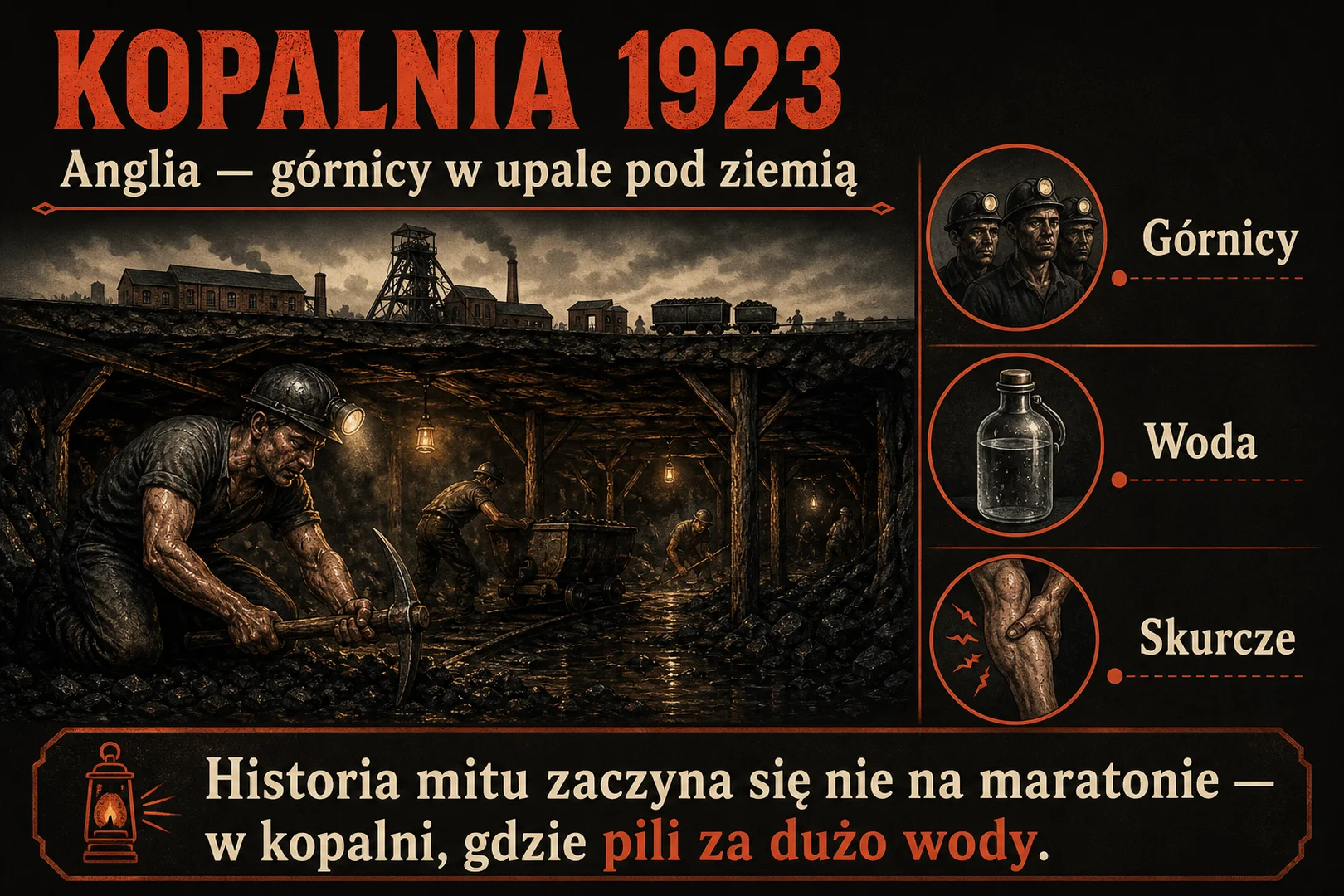 Kopalnia 1923 - górnicy w upale pod ziemią, geneza mitu
