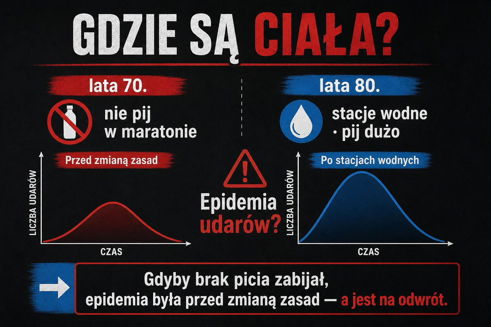 Gdzie są ciała - odwrócona logika epidemii, przed i po zmianie zasad