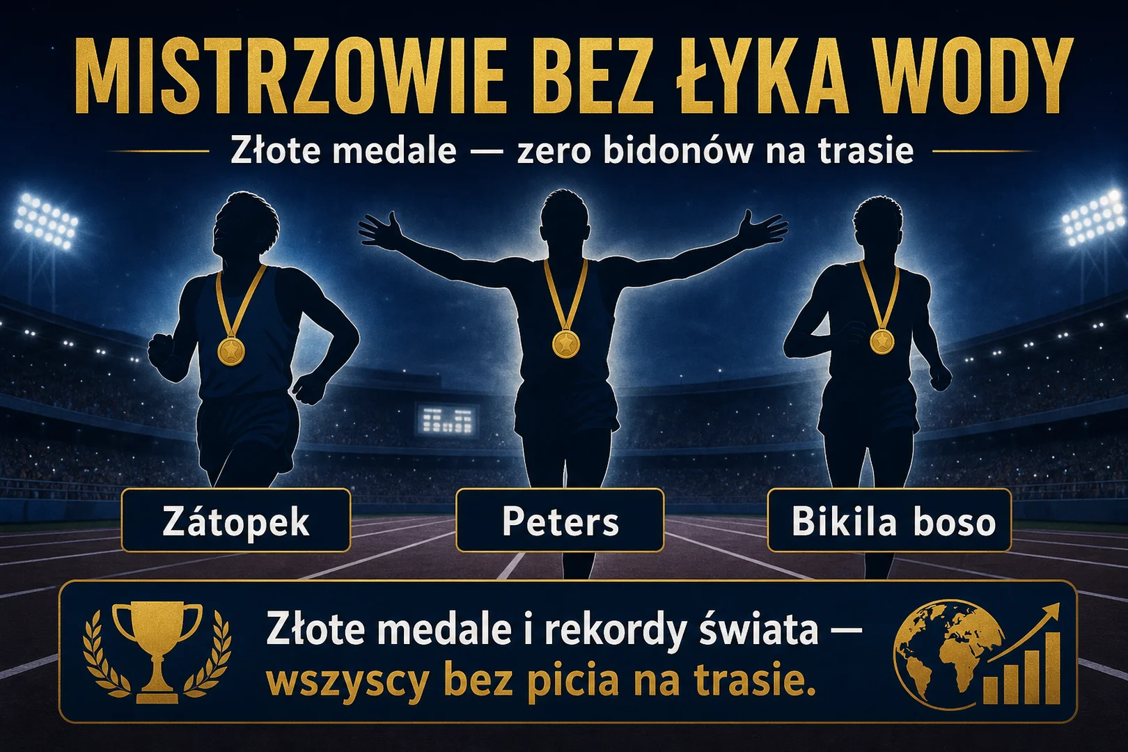 Mistrzowie bez łyka wody - Zátopek, Peters, Bikila boso