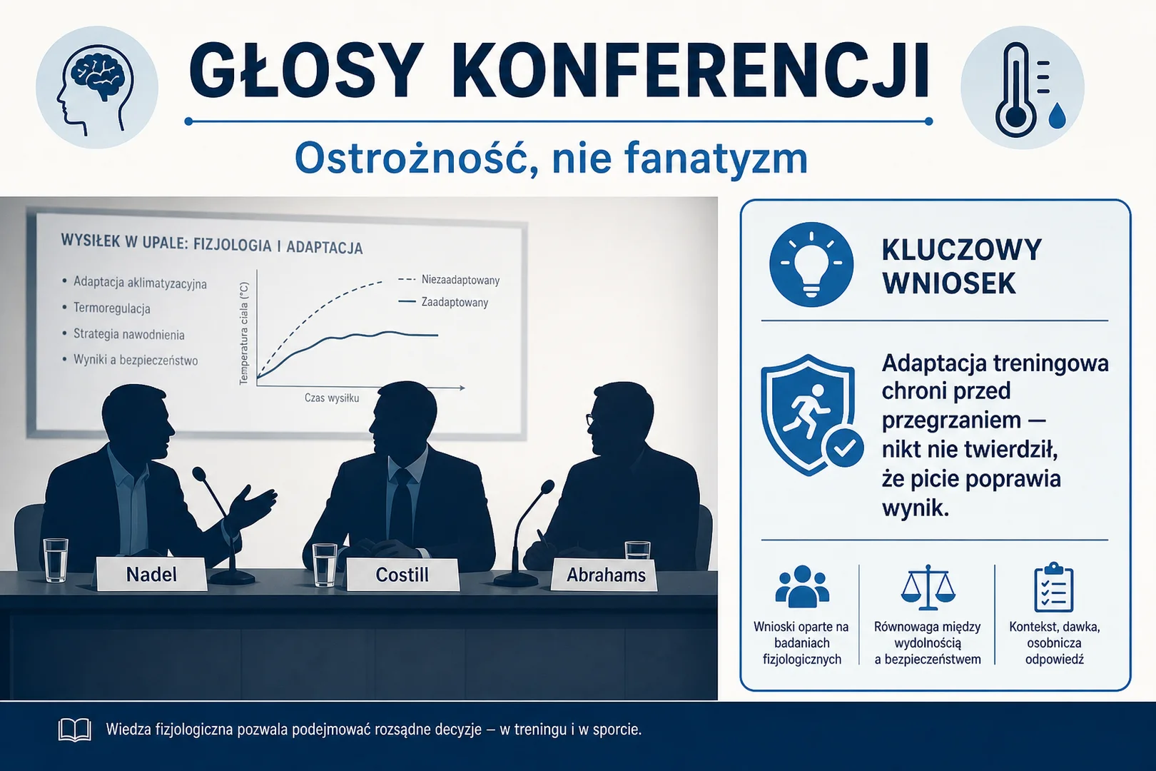 Konferencja Nowy Jork 1976 - Nadel, Costill, Abrahams, ostrożność nie fanatyzm