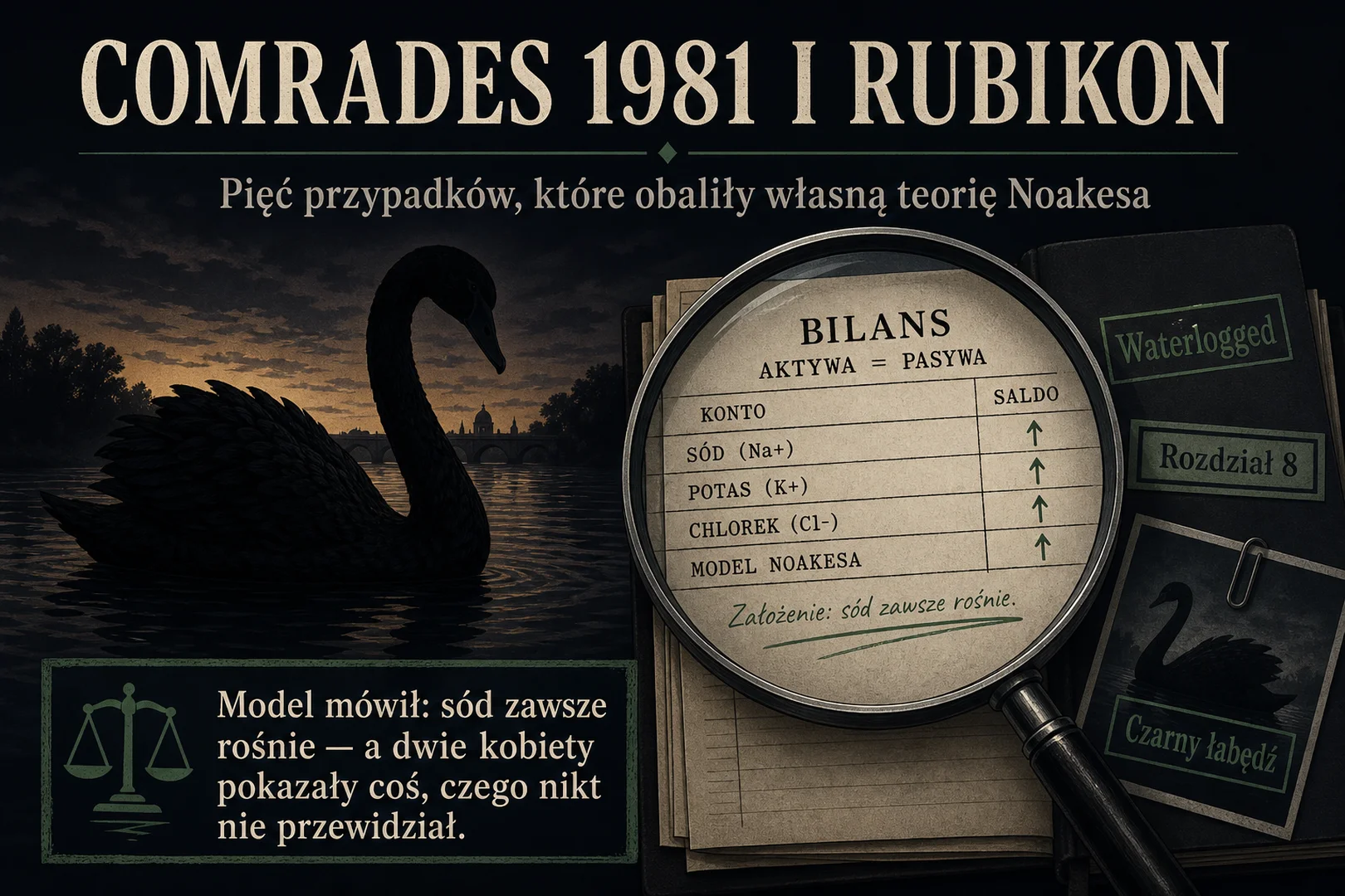 Comrades 1981 i czarny łabędź - model Noakesa zakładał, że sód zawsze rośnie