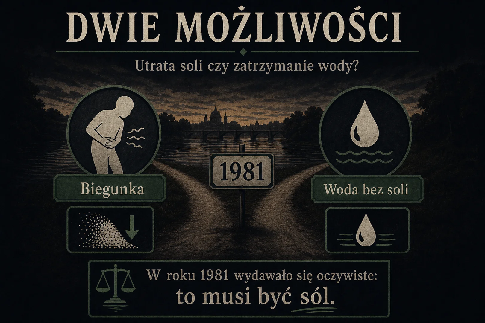 Dwie możliwości - utrata soli czy zatrzymanie wody, w 1981 wydawało się że to sól