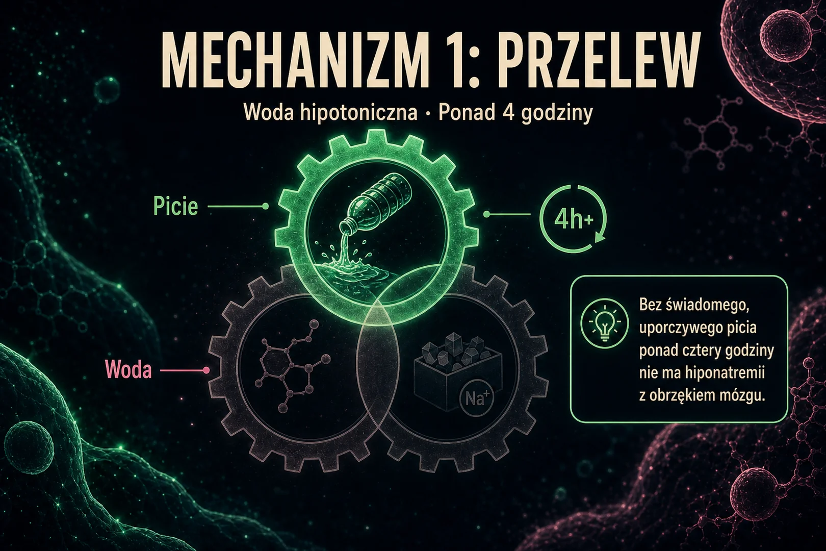 Mechanizm 1: przelew - woda hipotoniczna ponad 4 godziny