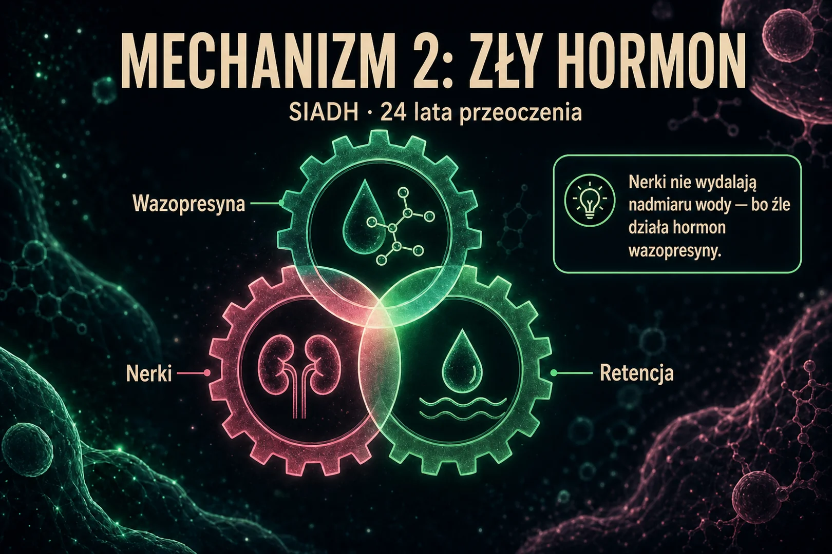 Mechanizm 2: zły hormon - SIADH, 24 lata przeoczenia