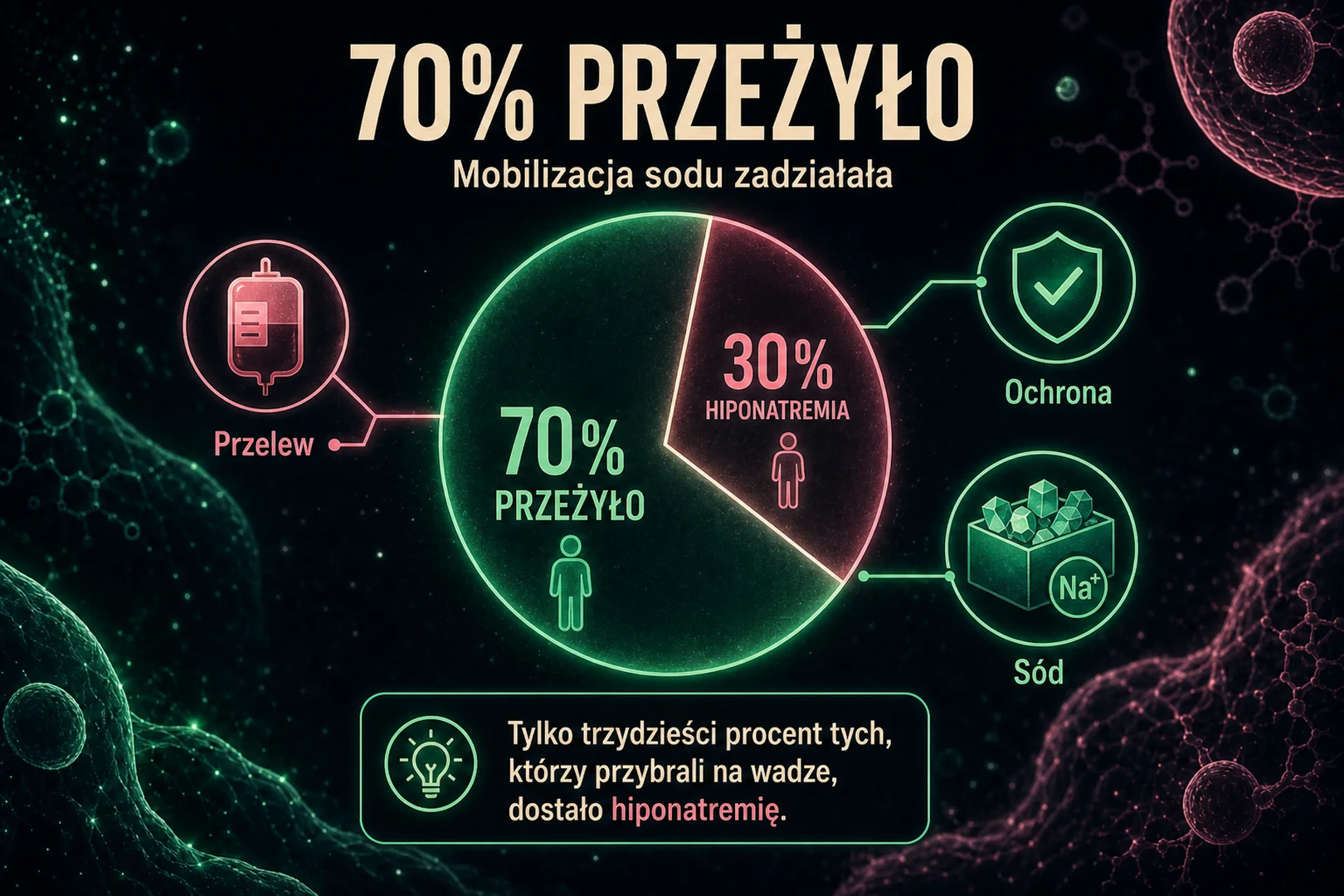70 procent przeżyło - mobilizacja sodu zadziałała