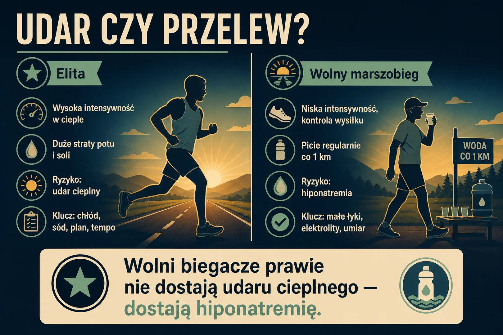 Udar czy przelew - elita kontra wolny marszobieg, dwa różne ryzyka